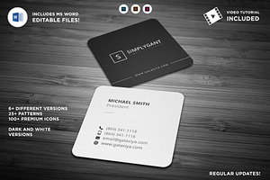 Minimal Square Business Cards, a Business Card Template by Galaxiya