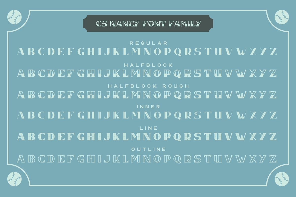 CS Nancy Font Family preview 4