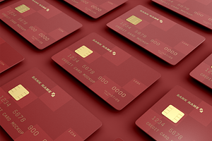 Set Of Credit Card Mockup