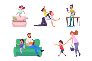 Kids hyperactive. Concept csenes, a Person Illustration by Onyx