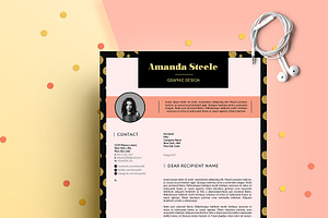 Gold Dot CV Resume Template / N