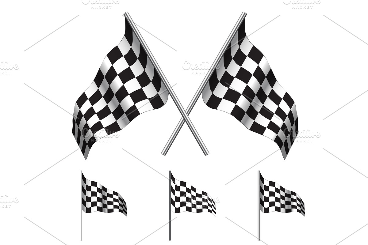Checkered Flags (racing). Vector, a Sport Illustration by piter.goskov