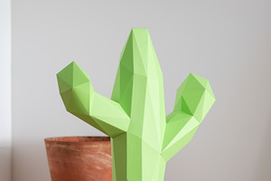 Mighty Cactus 3d Papercraft Template