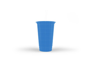 Transparent Plastic Cup Mockup, a Packaging Mockup by Qaleb Studio