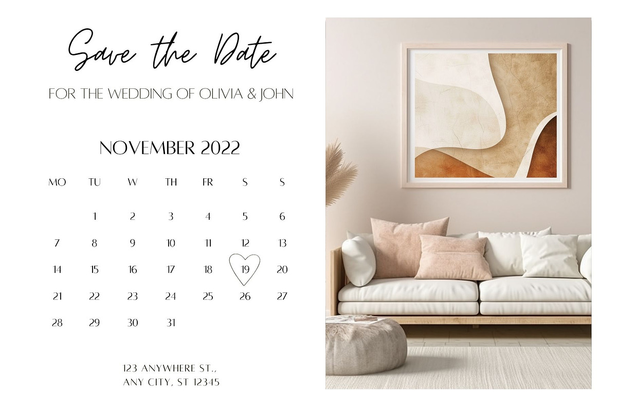 Abstract Boho Wall Art & Cliparts, a Poster Template by ARTOZEN DIGITAL (Photo 9 of 17)