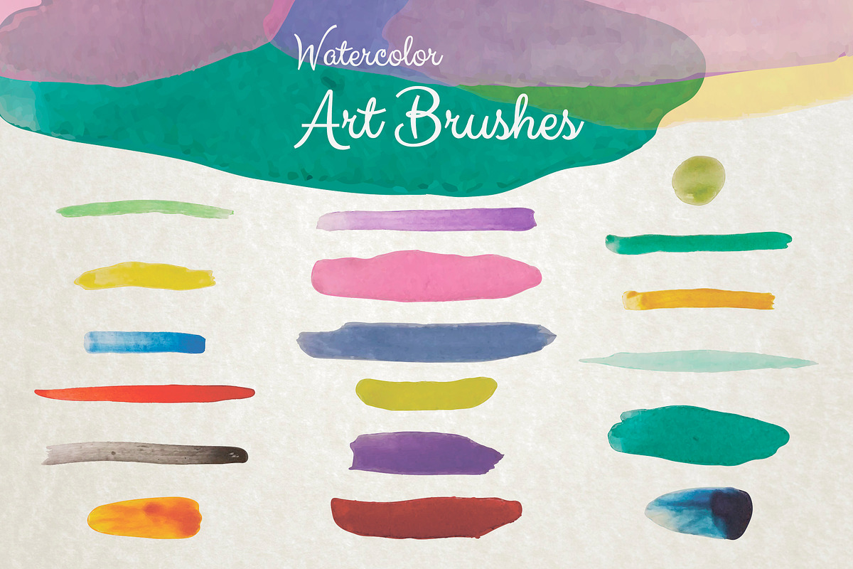 Watercolor Illustrator Art Brushes, a Brush Add-On by Olya Creative (Photo 2 of 4)