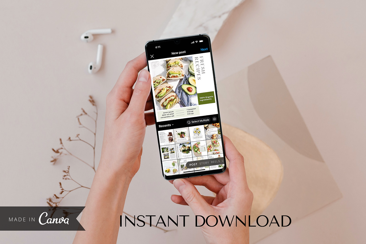 Food Instagram Post Template, a Social Media Template by ShopRShop (Photo 6 of 10)
