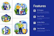 Insurance Illustration Art Set, a Healthcare Illustration by Prosymbols (Thumbnail 2 of 9)