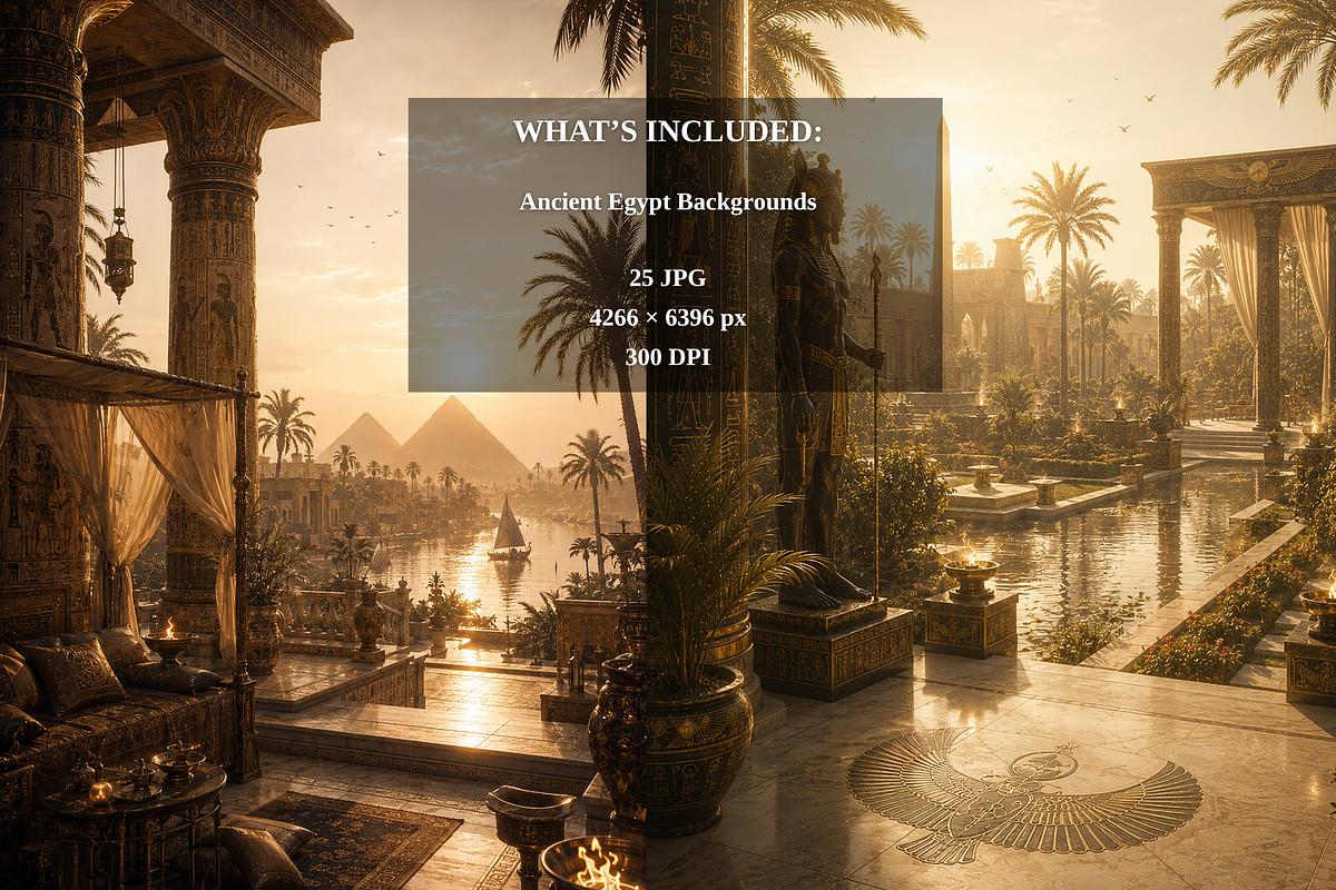 Ancient Egypt Backgrounds, a Background Graphic by MarisoArt (Photo 2 of 5)