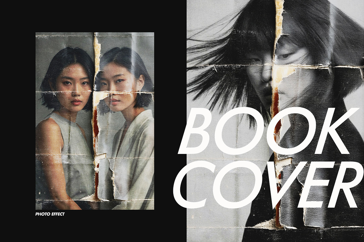 Worn Book Cover Vintage Paper Effect, a Layer Style Add-On by smishura (Photo 1 of 4)