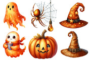 Watercolor Amber Halloween, an Illustration by Designworld (Thumbnail 5 of 6)