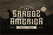 Sragoz America - Western Font, a Blackletter Font by QR Design Studio (Thumbnail 1 of 7)