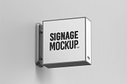 Wall Mounted Signboard Mockup Set, an Advertising Mockup by RamStudio2 (Thumbnail 7 of 13)