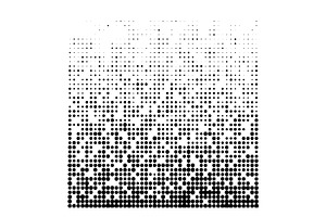 Black and white dots background., an Illustration by Tanysl