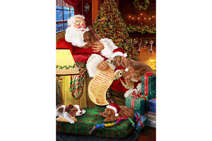 Irish Setter Dog Christmas Wall Art
