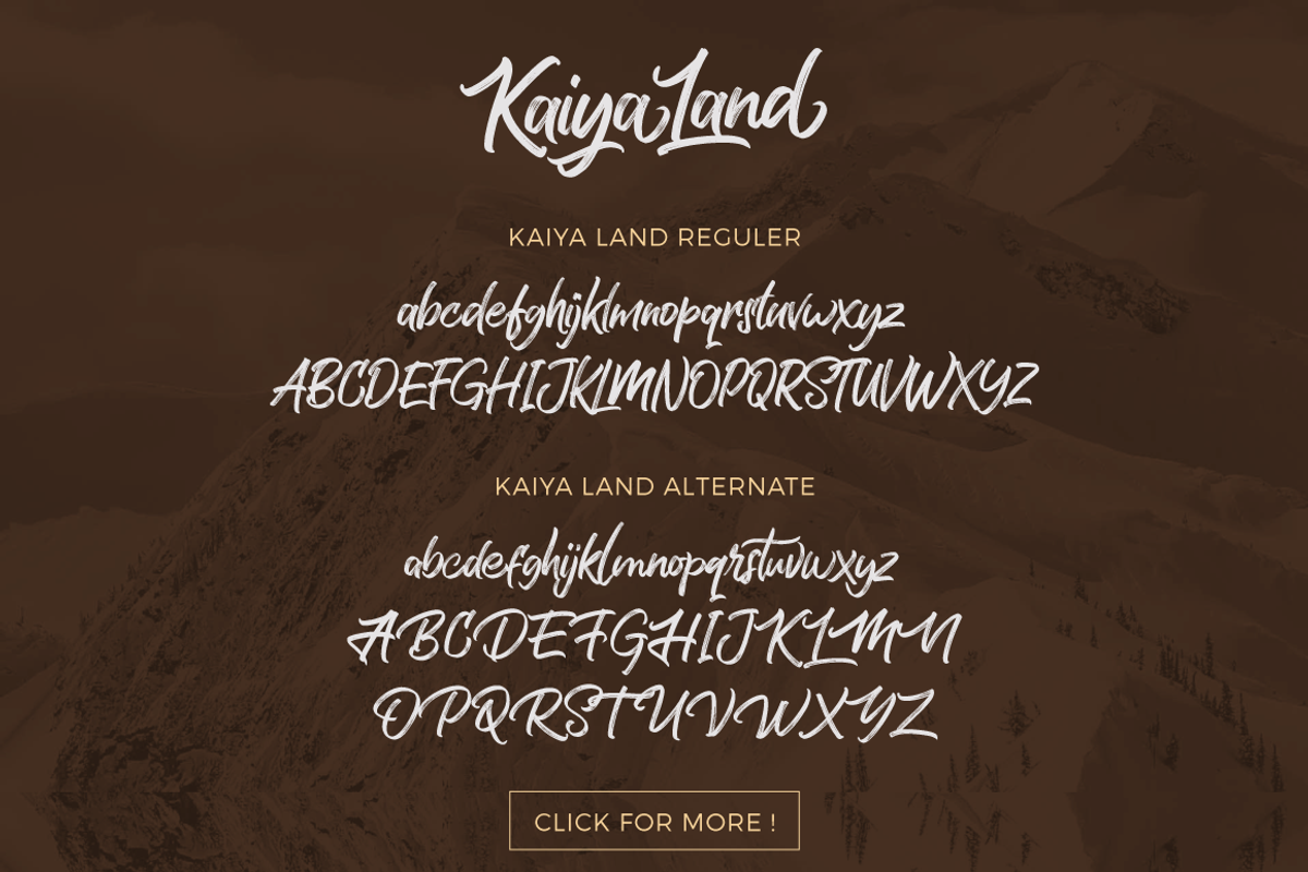 KaiyaLand Brush, a Script Font by Typia Nesia (Photo 9 of 9)