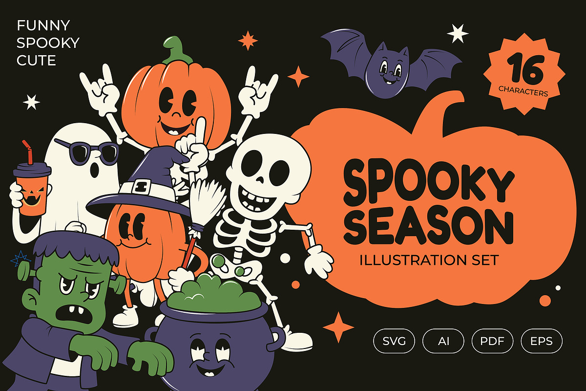 Spooky Season, a Seasonal Illustration by VectorBird (Photo 1 of 5)