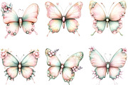 Watercolor Pink Spring Butterfly, an Illustration by Designking (Thumbnail 5 of 5)
