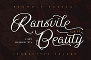 Ransvile Beauty | Wedding Script, a Script Font by StoricType (Thumbnail 1 of 12)