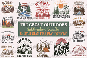 The Great Outdoors Vintage Bundle, a Graphic by Pet Cave