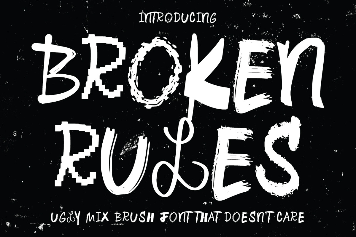 Broken Rules - Ugly My Font, a Handwritten Font by executypeStudio (Photo 1 of 11)