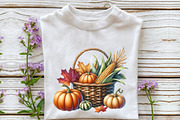 Autumn Pumpkin Basket Clipart, an Illustration by Rose Art (Thumbnail 6 of 7)