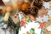 Dragon Christmas. Watercolor set., a Seasonal Illustration by Kate_Rina (Thumbnail 2 of 13)