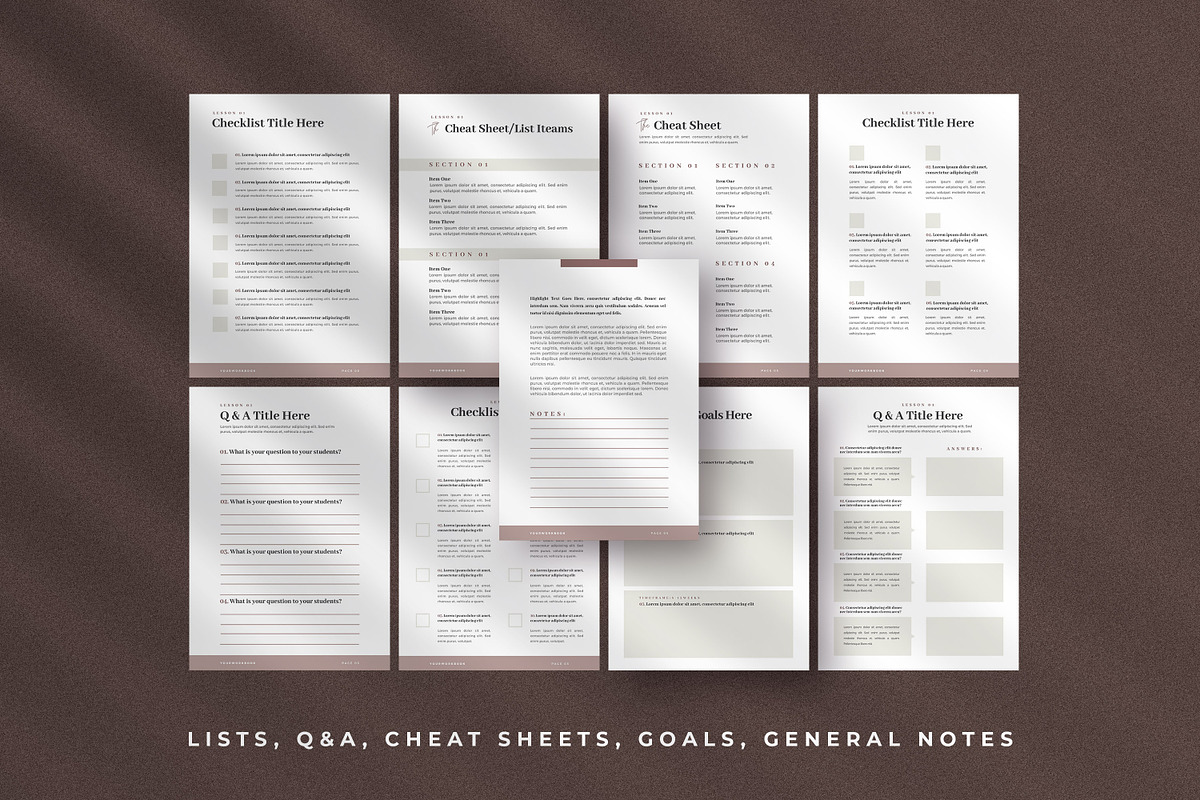 eCourse & Webinar Workbook Templates, a Magazine Template by AndrewPixel (Photo 9 of 12)
