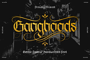 Ganghoods Font, a Blackletter Font by Allouse Studio (Thumbnail 1 of 11)
