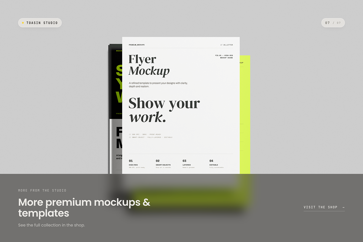 US Letter Flyer Mockup, an Advertising Mockup by Toasin Studio (Photo 7 of 7)