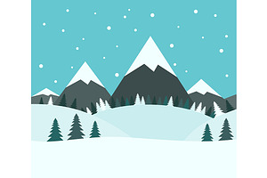 Beautiful snowy winter landscape