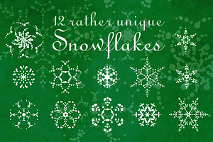 12 Complex Vector Snowflakes