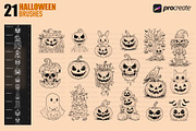 Procreate Halloween pumpkin brushes, a Brush Add-On by PDknyStudio (Thumbnail 2 of 3)