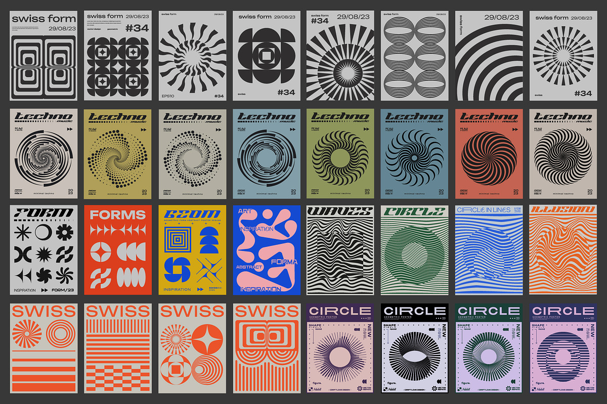 FORMA - 88 MODERN GEOMETRIC POSTERS, a Pattern Graphic by craftlove (Photo 2 of 8)