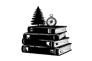 Vintage Book Stack Adventure Bundle, an Illustration by Designs_River (Thumbnail 5 of 31)