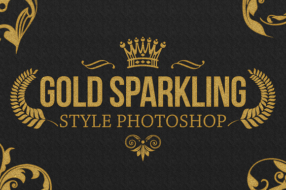 36 Gold Sparkling Style Photoshop preview 4