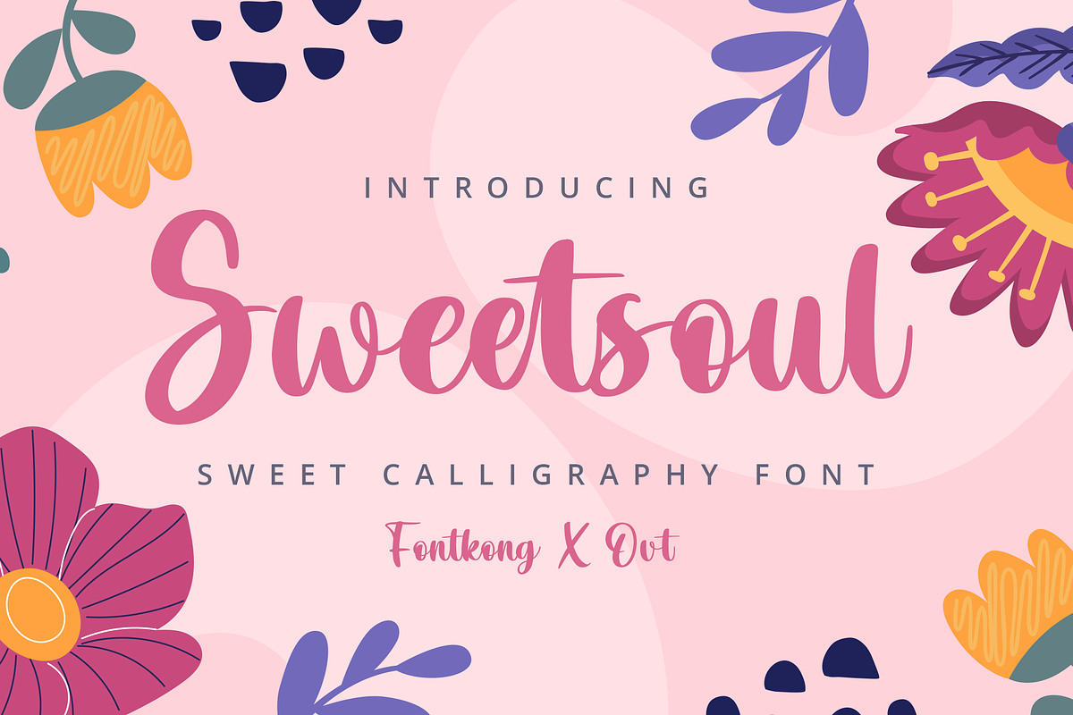 Sweetsoul - Sweet Calligraphy Font, a Script Font by overlaytemplates (Photo 2 of 11)