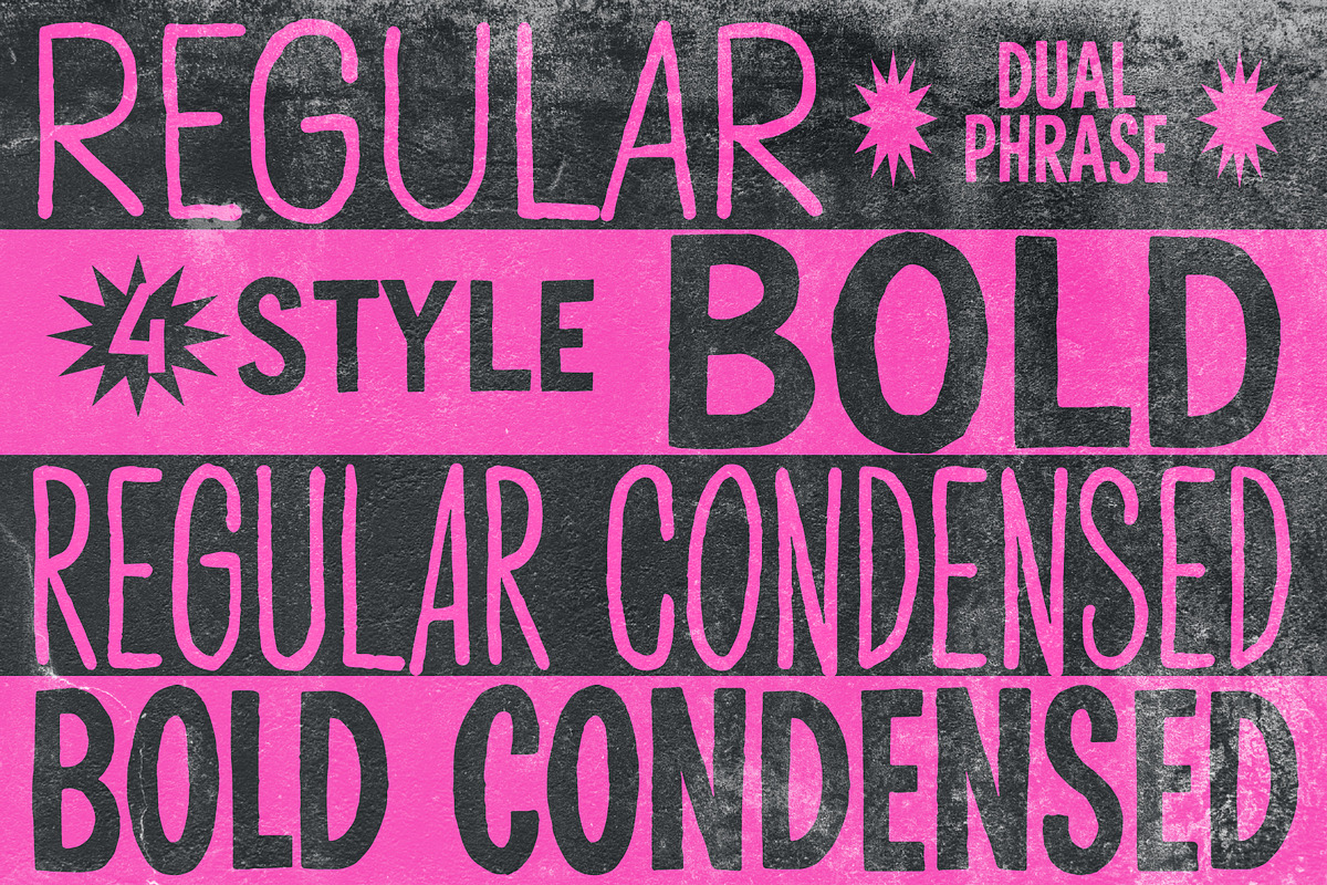 Dualphrase — Rough Display Family, a Handwritten Font by Invasi Studio (Photo 2 of 10)