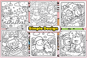 Cozy Friends Cute Coloring Pages, a Decorative Illustration by Akrinity Digital (Thumbnail 3 of 4)