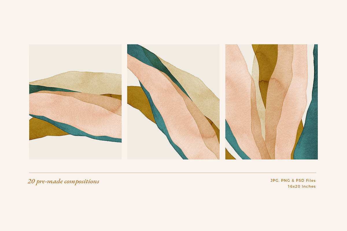 Hand-Painted Abstract Watercolor, a Texture Graphic by Basia Stryjecka (Photo 14 of 28)