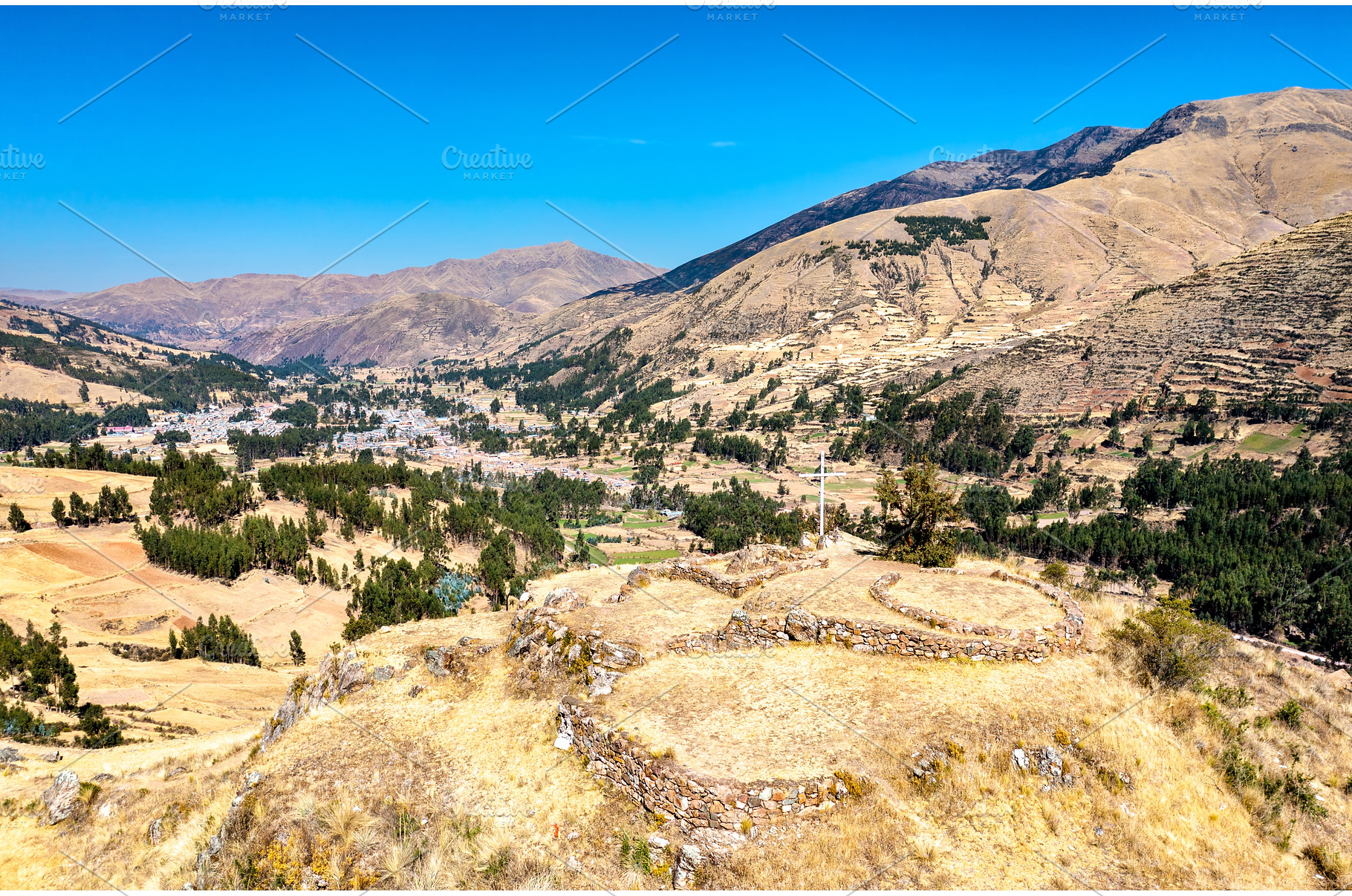 Machu Pitumarca ancient Inca town in, an Architecture Photo by Leonid Andronov