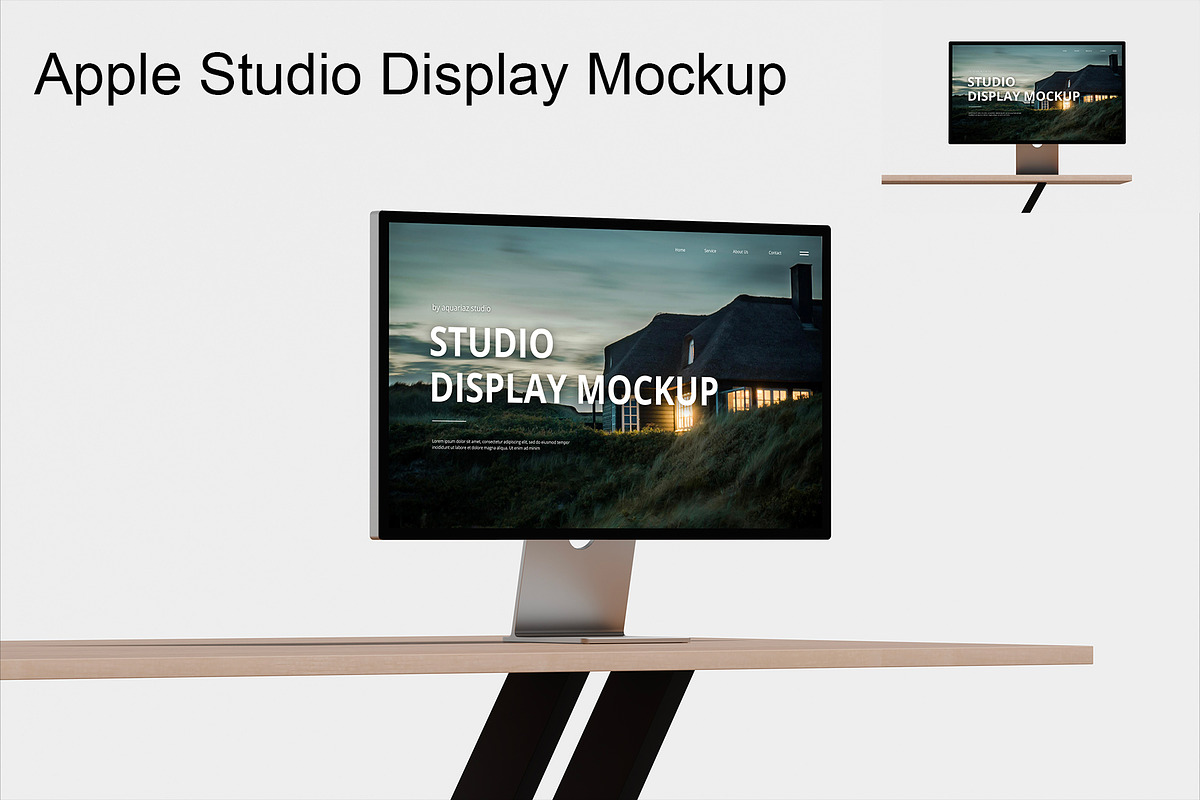 Apple Studio Display Mockup, a Device Mockup by Aquarianz Studio (Photo 1 of 3)
