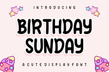 Birthday Sunday - Kids Font