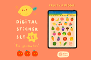 Fruity Veggie Sticker for Goodnotes, an Illustration by mimimeow (Thumbnail 1 of 3)