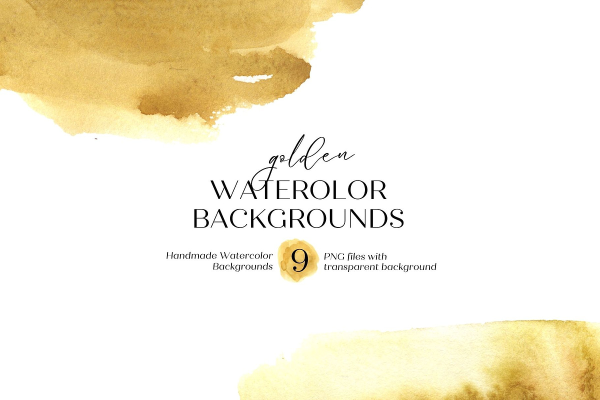 Gold Yellow Watercolors, a Decorative Illustration by AnnelyBlooms (Photo 2 of 8)