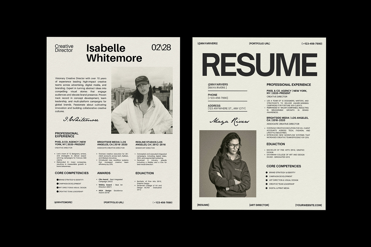10 Resume bundle Canva Template, a Presentation Template by Amaré Creative (Photo 6 of 9)