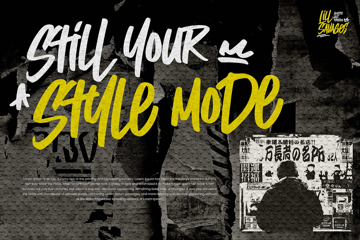 Lill Savages – Graffiti Typeface, a Handwritten Font by Gassstype (Photo 8 of 8)