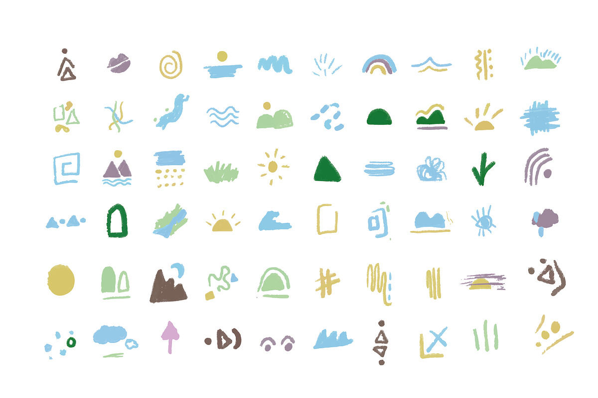Earth Nature Sketch Doodle Icons, a Solid Icon by CreativeWilderness (Photo 5 of 13)