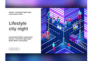 City downtown center night neon, a Person Illustration by AlexZeL (Thumbnail 1 of 5)