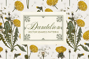 Dandelion wildflowers patterns set, a Seasonal Illustration by FleurArt (Thumbnail 1 of 11)